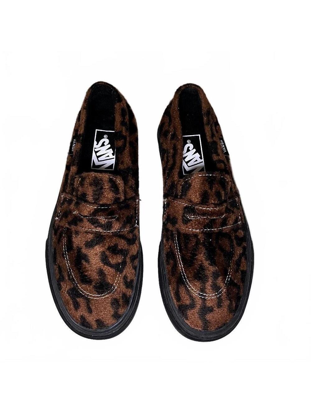 Vans Leopard Brown/Black Loafers Women’s 6.5